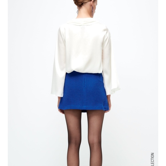 ZARA Texture Weave Mini Skirt - Picture 7 of 10